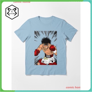 2022 Hajime No Ippo Essential T-Shirt เสื้อยืดพิมพ์ลายการ์ตูนมังงะ ดผ้าเด้ง คอกลม cotton ความนิยม discount Unisex