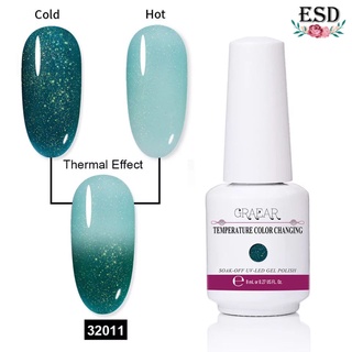 สีทาเล็บเจล GRAEAR  สีเปลี่ยนตามอุณหภูมิ  Two Tone  Temperature Change Colors Series ขนาด 8 ml.