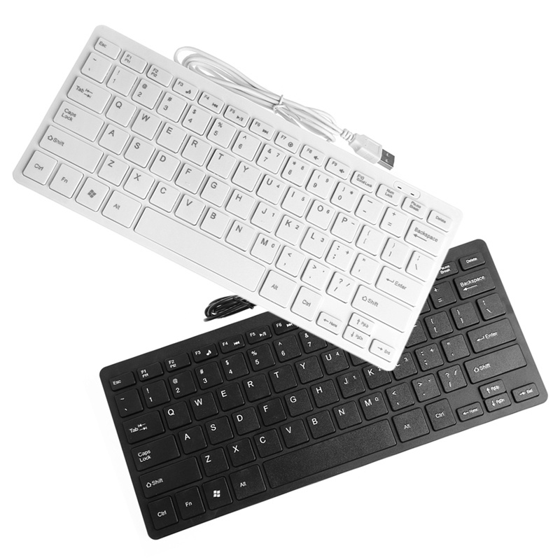 Mini Slim Multimedia USB Wired External Keyboard For Notebook Laptop PC ...