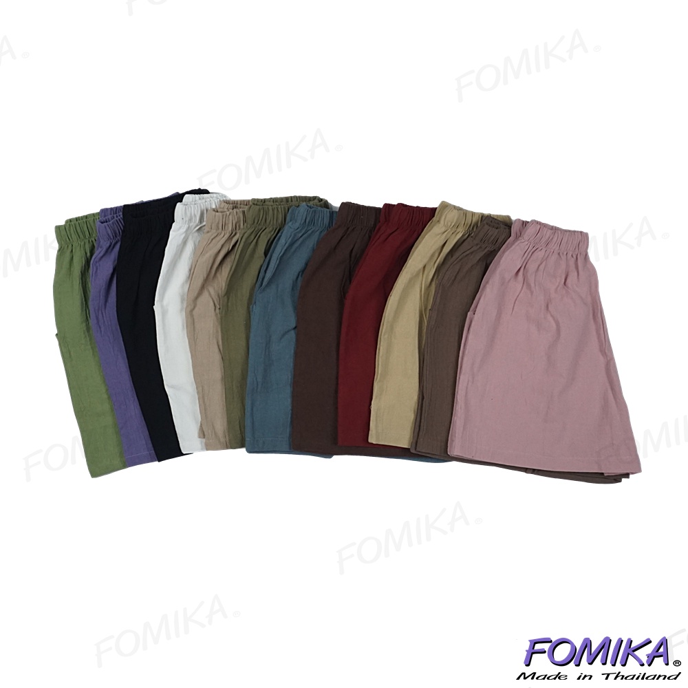 ภาพสินค้าFOMIKA​ 1 กางเกงขาสั้นลินิน กางเกงขาสั้นผู้หญิง กางเกงขาสั้นผ้าฝ้าย จากร้าน fnshop_official บน Shopee ภาพที่ 5