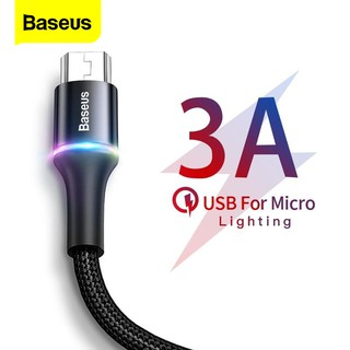 Baseus สายชาร์จ ไมโคร Usb สําหรับ โทรศัพท์ Android Samsung Xiaomi Redmi