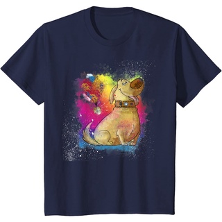 เสื้อยืดผ้าฝ้ายพรีเมี่ยม เสื้อยืด พิมพ์ลายกราฟฟิค Disney Pixar Up Dug สีน้ํา