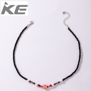 Black Rice Bead Necklace Pearl Bead Necklace for girls for women low price