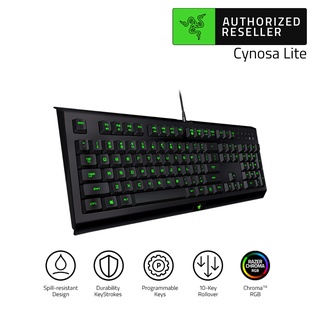 Razer Cynosa Lite Single Zone Chroma RGB Backlighting Spill-Resistant Gaming Keyboard (คีย์บอร์ดเกมมิ่ง) (TH/EN)