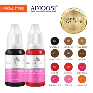 [AIMOOSI] กึ่งถาวร แต่งหน้า หมึกสัก สี ลิป &amp; ครีมเขียนคิ้ว สําหรับหมึกสักเครื่องสําอาง