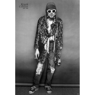 โปสเตอร์ รูปถ่าย นักร้อง วง ดนตรี ร็อก NIRVANA Kurt Cobain (1987-1994) POSTER 20"x30" Inch Legend American Rock Band V2