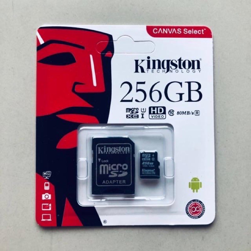 ราคาและรีวิวเมมโมรี่การ์ด Kingston Micro SD card Memory Card 256GB กล้อง/ โทรศัพท์มือถือ