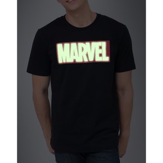 เสื้อยืดมาร์เวล ลิขสิทธิ์แท้ MARVEL 9005-BL พิมพ์เทคนิคพิเศษ *เรืองแสงในที่มืด*