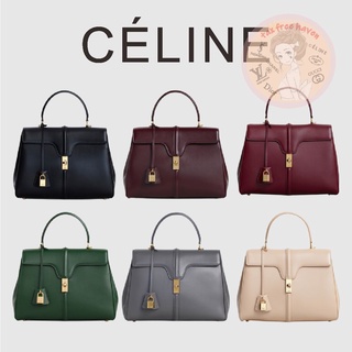 Shopee ลดกระหน่ำ 🔥ของแท้ 100% 🎁Celine Brand New 16 Medium Satin Calf Leather Bag