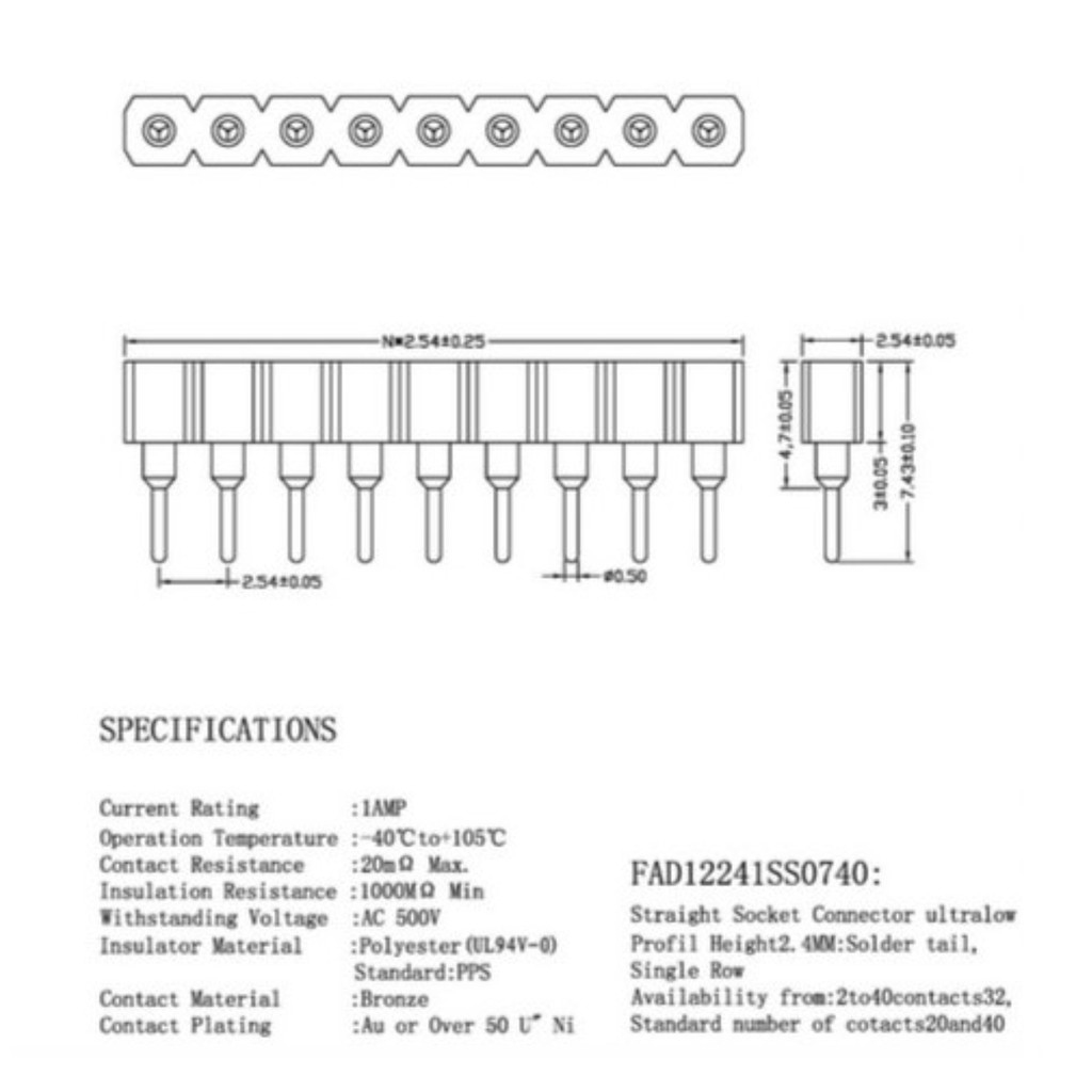 พร้อมส่ง-single-row-round-hole-1x40-pins-socket