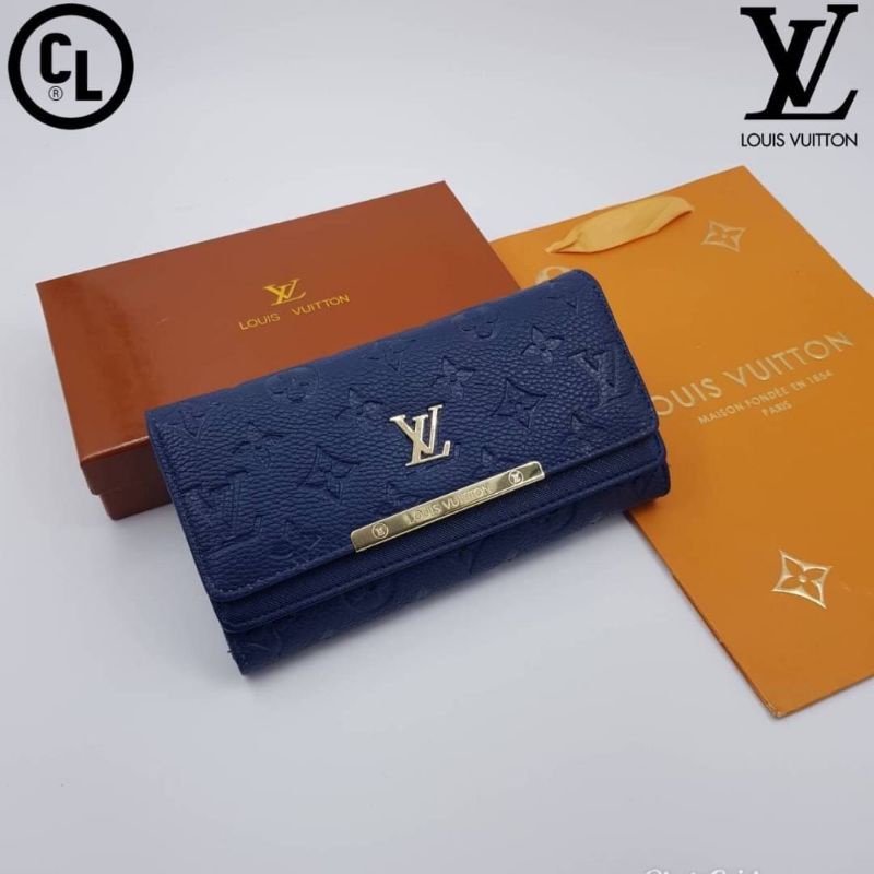 กระเป๋าสตางค์ใบยาว-สไตล์หลุยส์-louis-vuitton-หลุยส์เกรดพรีเมี่ยม-กระเป๋าสตางค์แบบพับ-พร้อมกล่องแบรนด์