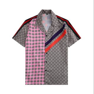 เสื้อเชิ้ตแขนสั้นลําลอง คอปก พิมพ์ลาย ขนาดใหญ่ แฟชั่นสําหรับผู้ชาย และผู้หญิง