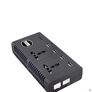 จัดส่งตรงจุดbuybuytech Power Inverter แปลงไฟรถเป็นไฟบ้าน (12V DC to 220V AC 200W + 5V 4 Port USB)