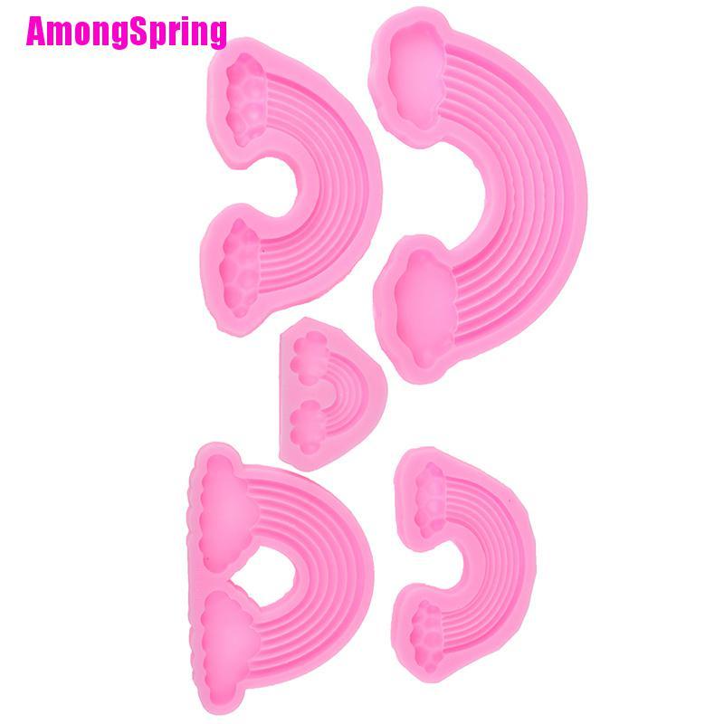 amongspring-แม่พิมพ์ซิลิโคน-ลายก้อนเมฆ-สีรุ้ง-สําหรับทําขนมปัง-เค้ก-diy