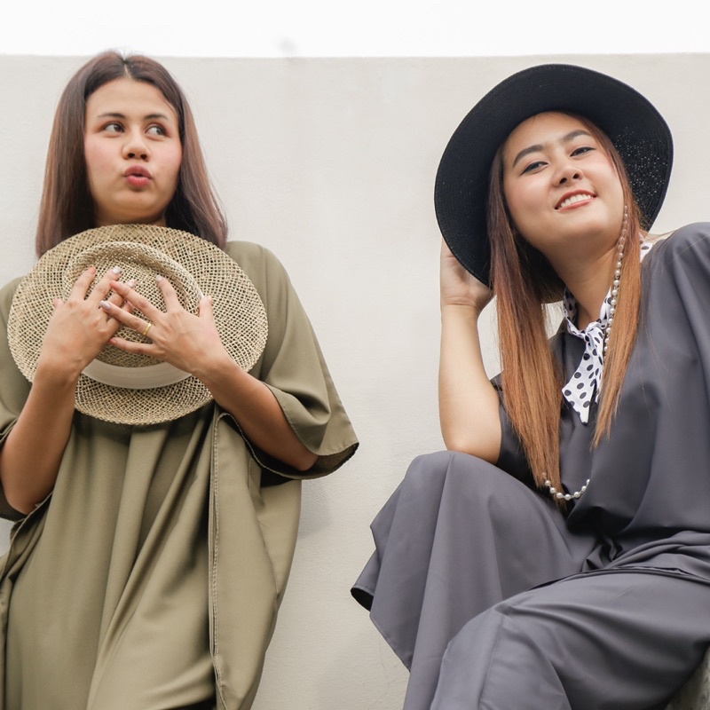 over-plain-maxi-dress-olive-amp-dark-grey-เดรสยาว-เดรสสาวอวบ-เดรสสาวไซส์ใหญ่-เดรสคนท้อง-ชุดเที่ยวทะเล-ชุดนอน-เดรสปีกค้างคาว