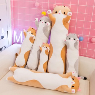 【บลูไดมอนด์】Soft/Cute /Plush /Long cat/pillow/Cotton doll toy Office lunch Sleeping Pillow Christmas gifts birthday gift