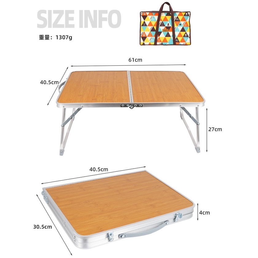 โต๊ะพับอเนกประสงค์-ขนาด-40x60x27-ซม-น้ำหนักเบา-แข็งแรง-กางใช้ง่าย-พับเก็บสะดวก