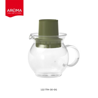 Hario เหยือกชงชา HARIO(122)Teabag Pot "TEA  HAT" / Olive Green 300 ml. / TTH-30-OG