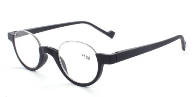 2804-แว่นตาอ่านหนังสือ-แว่นตาสายตายาว-รุ่นกรอบครึ่งล่าง-กลม