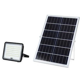 ไฟสปอทไลท์ภายนอก สปอตไลท์ SOLAR BEC WOODY 100 วัตต์ DAYLIGHT MODERN สีดำ โคมไฟภายนอก โคมไฟ หลอดไฟ SOLAR FLOODLIGHT BEC W