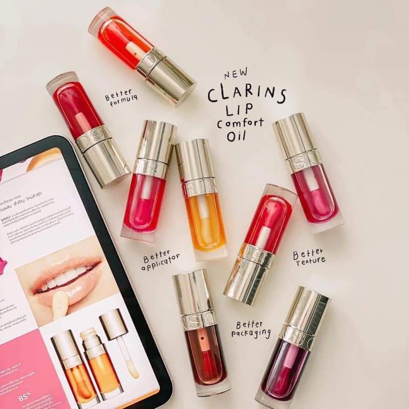 💋งานหายาก💋NEW ลิปออยล์บำรุงริมฝีปากสีสวยๆ จาก CLARINS Lip Comfort Oil |  Shopee Thailand