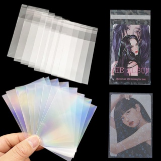 แผ่นฟิล์มเลเซอร์กระพริบแสงสําหรับ Korea Idol Photo Protector Ygo Mtg Vg Card 50 ชิ้น/ชุด