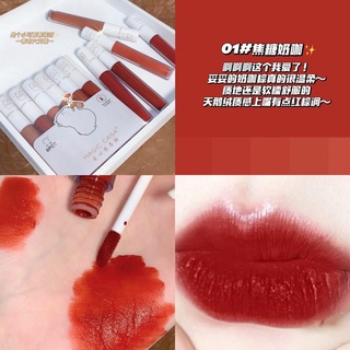 Lip Starเครื่องสําอางลิปกลอสเนื้อMatte ติดนานกันน้ํา 5ชิ้น lipstick set