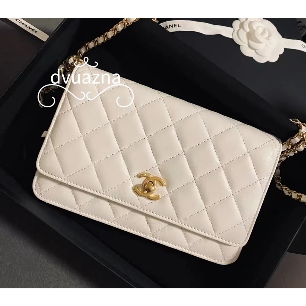 ของแท้-chanel-small-golden-ball-woc-chain-one-shoulder-messenger-bag