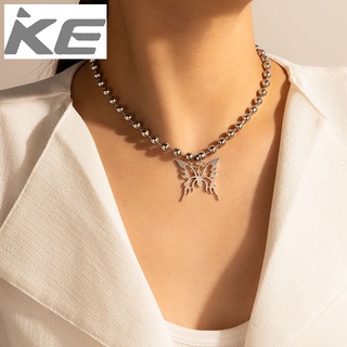 Jewelry Butterfly Hollow Out Single Necklace Geometric Irregular Animal Bead Necklace for girl