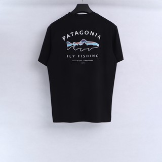 เสื้อยืดแขนสั้น พิมพ์ลาย Patagonia สไตล์ย้อนยุค สําหรับผู้ชายเสื้อยืด