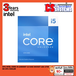 [พร้อมส่งทันที]  CORE I5-13600KF CPU INTEL 3.5GHz SOCKET LGA1700 NO CPU COOLER (3ปี Ingram Synnex Wpg)