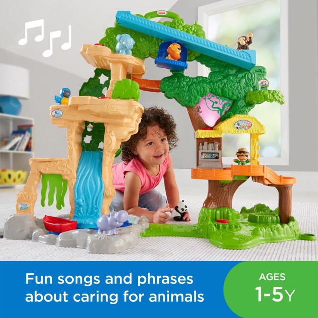 ของเล่นท๊อปรีวิว2019-fisher-price-little-people-happy-animals-habitat-share-and-care-safari-ซุ้มกิจกรรมผจญภัยกับสัตว์ป่า