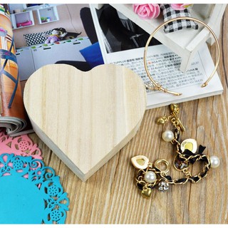 Fin 1 กล่องไม้อเนกประสงค์ กล่องไม้รูปหัวใจ กล่องใส่เครื่องประดับ Multipurpose wooden box Heart shaped wooden box 2167