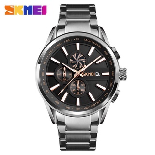 SKMEI NEW Men Watch Women Sports Wirstwatch Stainless Steel Wristband Glass mirror Quartz Watch 9175 reloj