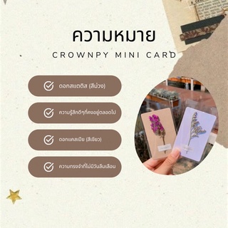ภาพขนาดย่อของภาพหน้าปกสินค้าการ์ดปัจฉิม การ์ดดอกไม้ปัจฉิม mini card เจ้าแรกในไทย พร้อมส่งภายใน 1 วัน ไม่มีขั้นต่ำ จากร้าน mesirii3 บน Shopee ภาพที่ 5