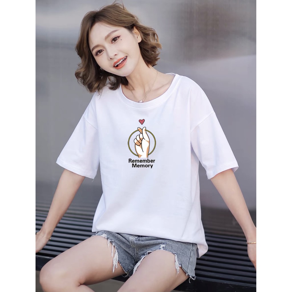 พร้อมส่ง-เสื้อยืดแขนสั้นแฟชั่นน่ารักๆใส่ได้ทั้งชายและหญิง-เนื้อผ้าดีใส่สบาย-มี2สีให้เลือก-สีขาว-สีดำ-ราคาถูกมากๆๆๆๆ