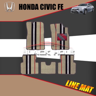 Honda Civic FE ปี 2021 - ปีปัจจุบัน Blackhole Trap Line Mat Edge (Set ชุดภายในห้องโดยสาร)