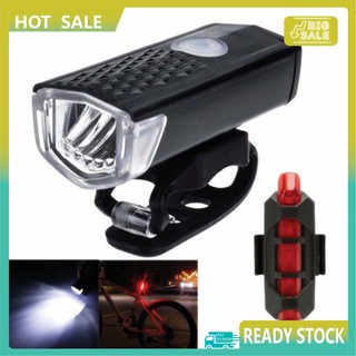 &lt;darkblue&gt; โคมไฟ LED ชาร์จ USB กันน้ํา สําหรับติดด้านหน้า และด้านหลังรถจักรยานเสือภูเขา