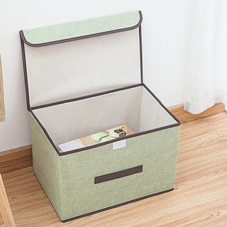 ภาพขนาดย่อของภาพหน้าปกสินค้ากล่องพับ กล่องอเนกประสงค์ (มีกล่องใหญ่และกล่องเล็ก) กล่องผ้าลินิน กล่องใส่เสื้อผ้า กล่องเก็บของ พับเก็บได้ กล่องพับได้ จากร้าน pyrgiftbox บน Shopee ภาพที่ 5