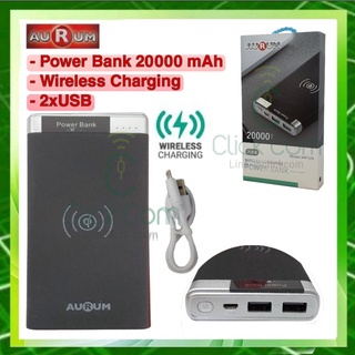 แบตเตอรี่สำรอง Aurum  Powerbank 20000 mAh Wireless Charging รุ่น WP120