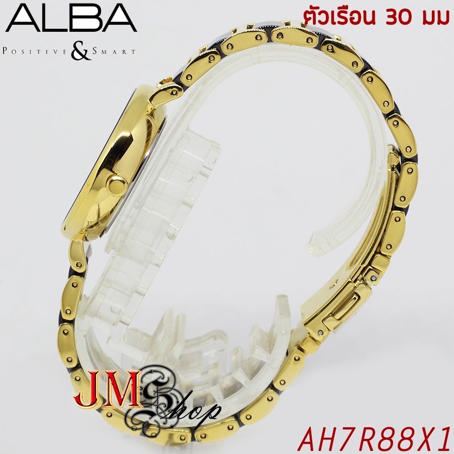 alba-นาฬิกาข้อมือผู้หญิง-สายเซรามิก-รุ่น-ah7r88x1-ah7r88x-สีทอง-หน้าปัดดำ