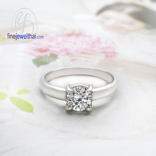 Finejewelthai-แหวนเพชรcz-แหวนเงิน-เงินแท้925-R1039cz