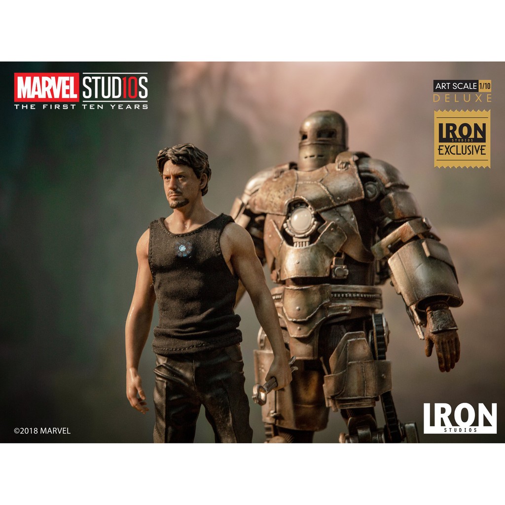 พร้อมส่ง-iron-studios-deluxe-art-scale-1-10-tony-stark-amp-mark-i-exclusive