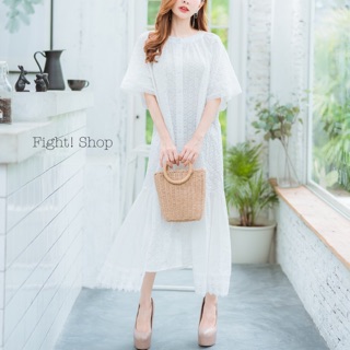 Maxi White Lace Dress
