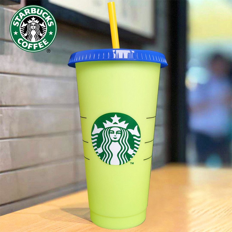 ภาพสินค้าStarbucks Reusable Cup เปลี่ยนสีได้ Cold Cup 5 สี ใช้ซ้ำได้ 24oz จากร้าน aflowear บน Shopee ภาพที่ 7