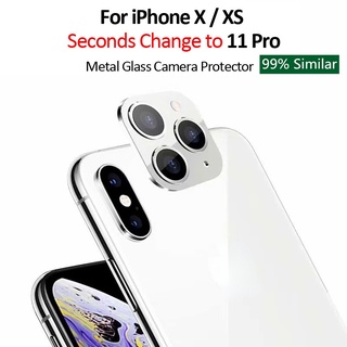 ฝาครอบอำพรางเลนส์ 3D ชนิดกระจก สไตล์ iPhone 11 Pro สำหรับ iPhone X Xs Max