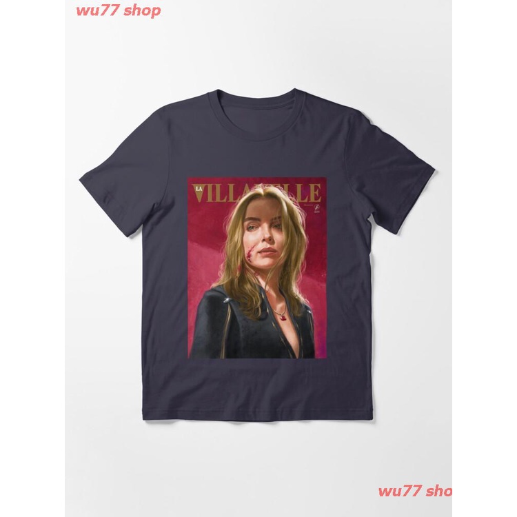 2022-villanelle-painted-portrait-essential-t-shirt-เสื้อยืดพิมพ์ลาย-ดผ้าเด้ง-คอกลม-cotton-แฟชั่น-discount-unisex