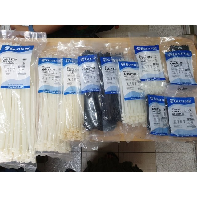 เบิ้เคลไทร์-cable-tie-giantlok-สีขาว-บรรจุห่อละ-100-เส้น-ขนาด-10-12-15