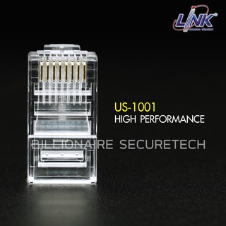 ภาพขนาดย่อของภาพหน้าปกสินค้าLINK US-1001 CAT5E RJ45 Plug, Unshield (10 Each/Pkg) จากร้าน billionaire_securetech บน Shopee ภาพที่ 2