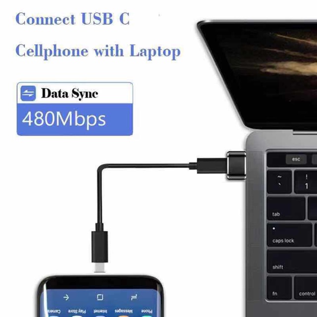 ภาพสินค้าอะแดปเตอร์แปลง USB-C Male Type C to USB Adapter 3.0 A Female Data จากร้าน peatoil บน Shopee ภาพที่ 3